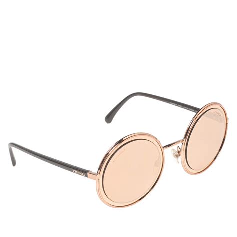 chanel round rose gold sunglasses|sunglass hut chanel sunglasses.